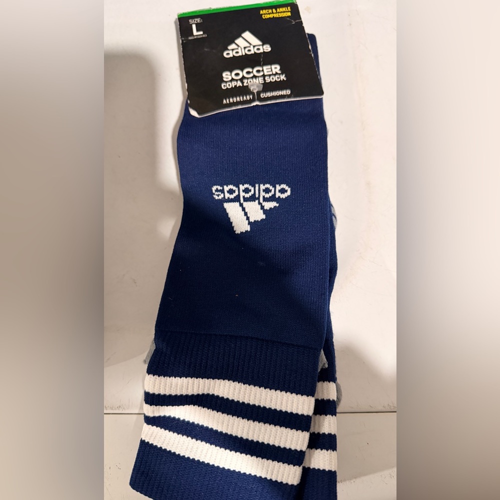Adidas Men's Athletic Socks in Navy and White